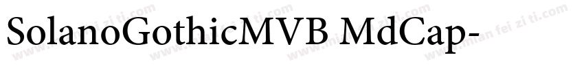 SolanoGothicMVB MdCap字体转换
